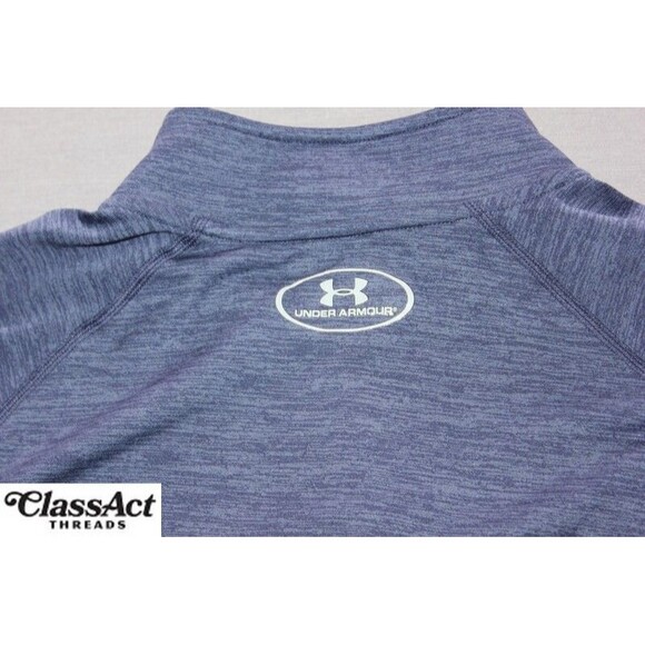 Under Armour Jacket 1/4 Zip Loose HeatGear Blue Golf Athletic Mens Sz M - Picture 8 of 10